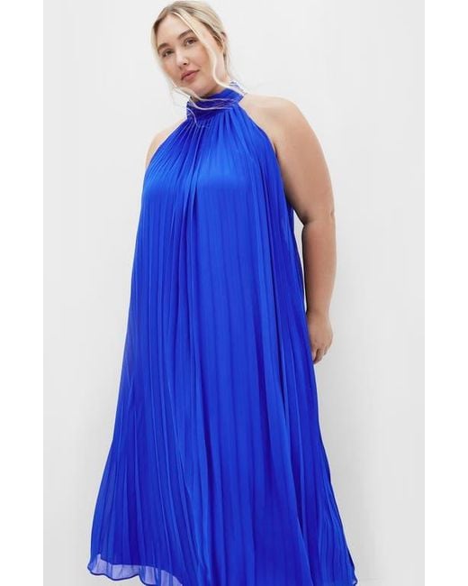 City Chic Blue Aida Sleeveless Maxi Dress