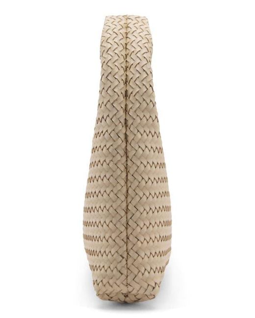 Mango Natural Braided Leather Top Handle Bag