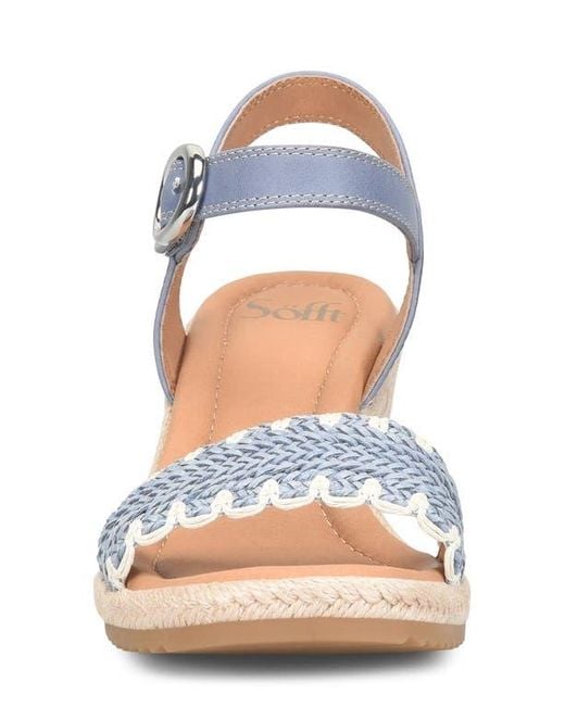 Söfft Blue Inez Wedge Sandal