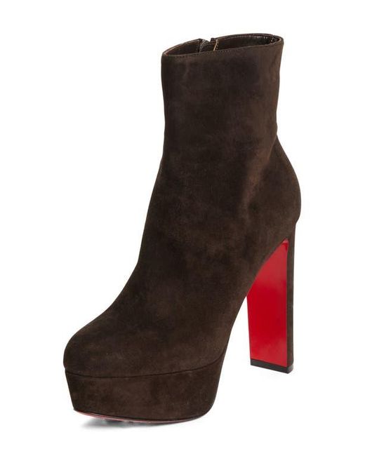 Christian Louboutin Brown Loo Platform Bootie