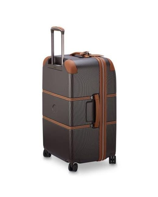 Delsey Paris Brown Chatelet Air 2.0 Medium Checked-26 Inch Hardside Luggage Trunk With Spinner Wheels
