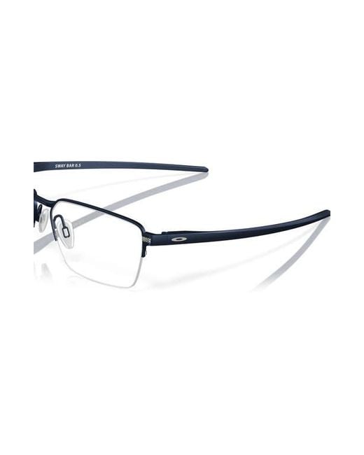 Oakley Blue 56Mm Rectangle Optical Glasses for men