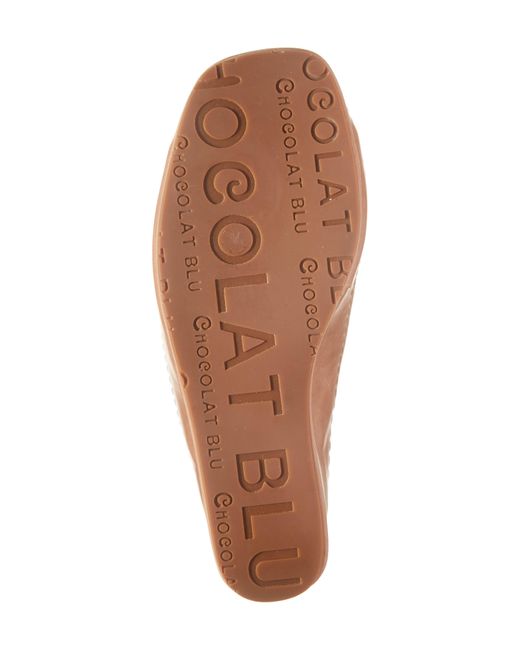 Chocolat Blu Brown Pearl Platform Wedge Sandal