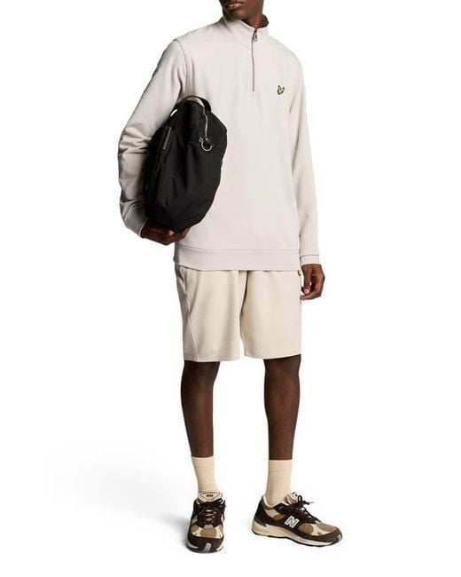 Lyle & Scott Natural Loopback Quarter Zip Sweat for men