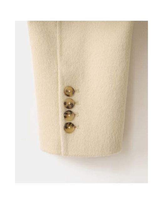 Mango Natural Wool Blend Coat