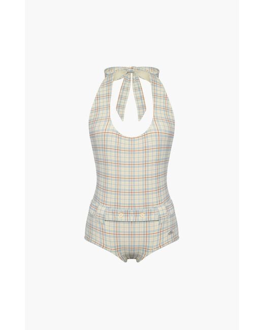 Oddli White Halter One Piece
