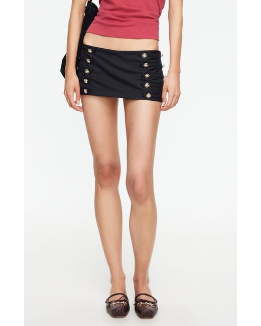 Lioness Black Rush Hour Button Skort