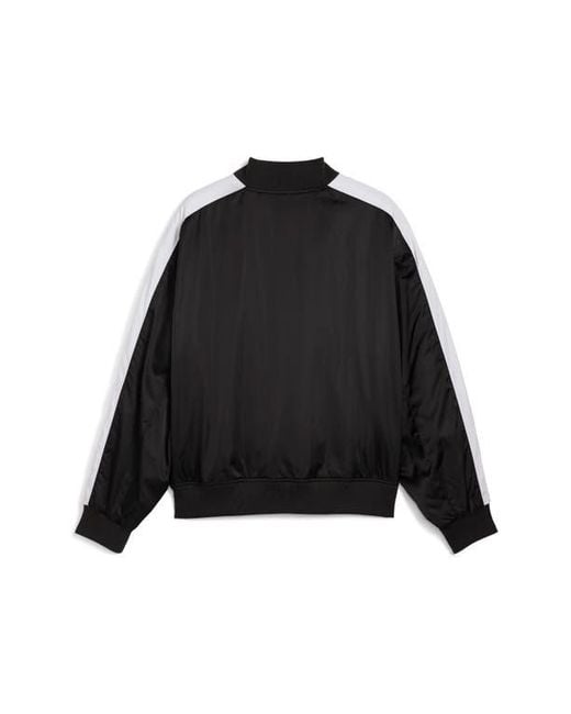 PUMA Black T7 Bomber Jacket for men