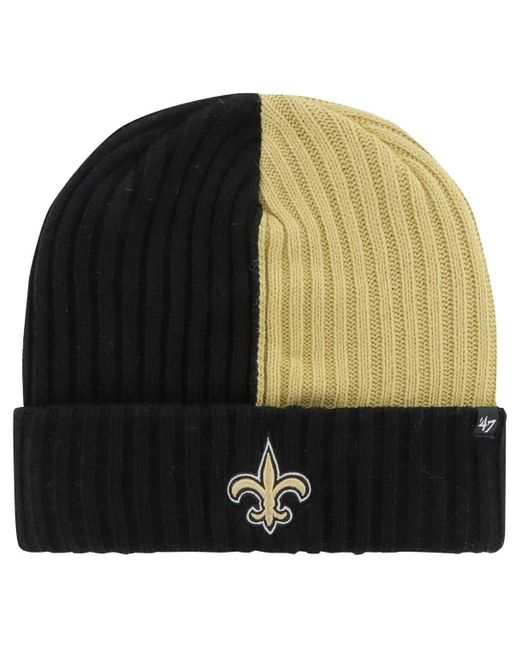 '47 Black New Orleans Saints Fracture Cuffed Knit Hat At Nordstrom for men