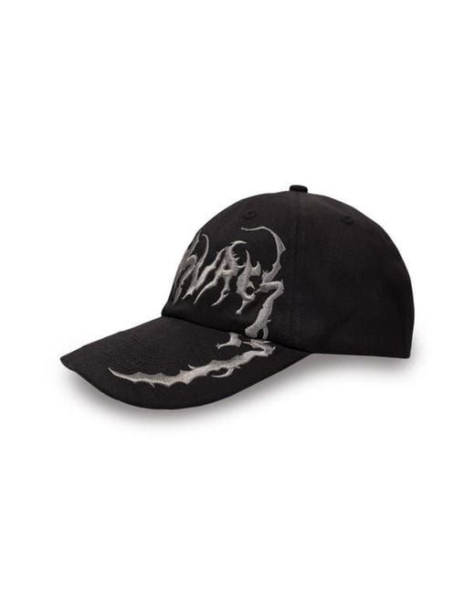 Pleasures Black Claws Embroidered Adjustable Baseball Cap for men