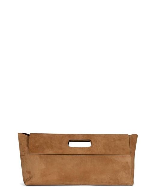 Jeffrey Campbell Brown Toolbox Leather Clutch