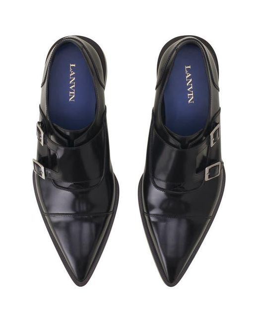 Lanvin Black Monk Shoes for men