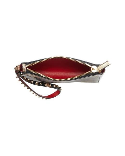 Christian Louboutin Brown Mini Cabata Soft Leather Pouch