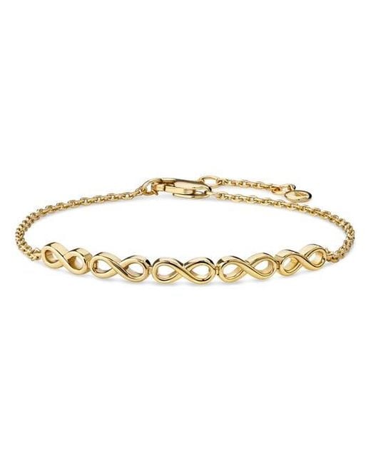 DEVATA Metallic Infinity Chain Bracelet