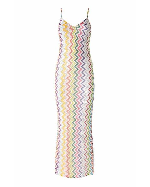 Missoni White Long Cover-Up With Open Back