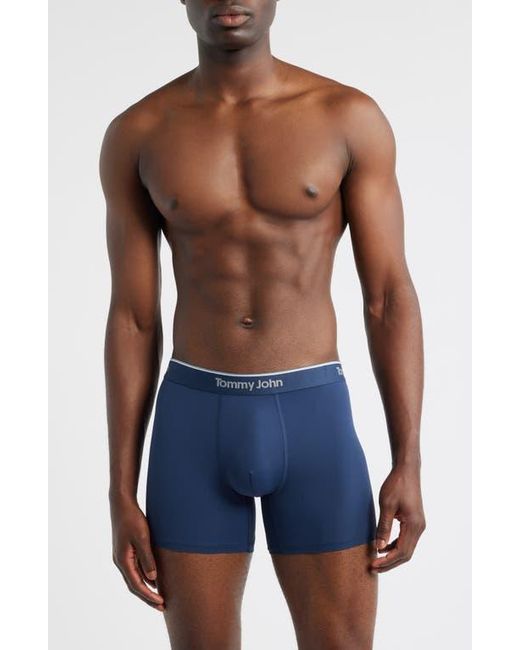 Tommy John Blue Micro Stretch 4-Pack 4-Inch Boxer Briefs for men