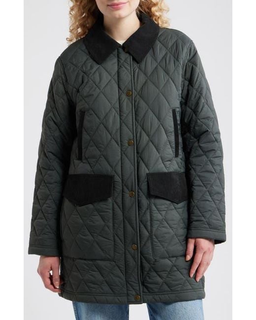 Pendleton Black Sun River Quilted Field Coat