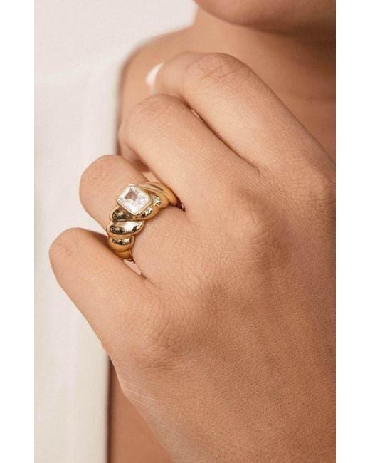 Ettika Metallic So Twisted Statement Ring