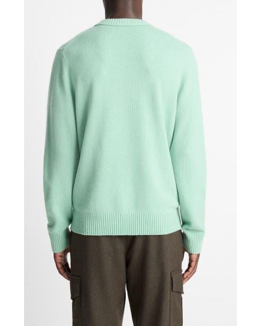 Vince Green Wool & Cashmere Crewneck Sweater for men