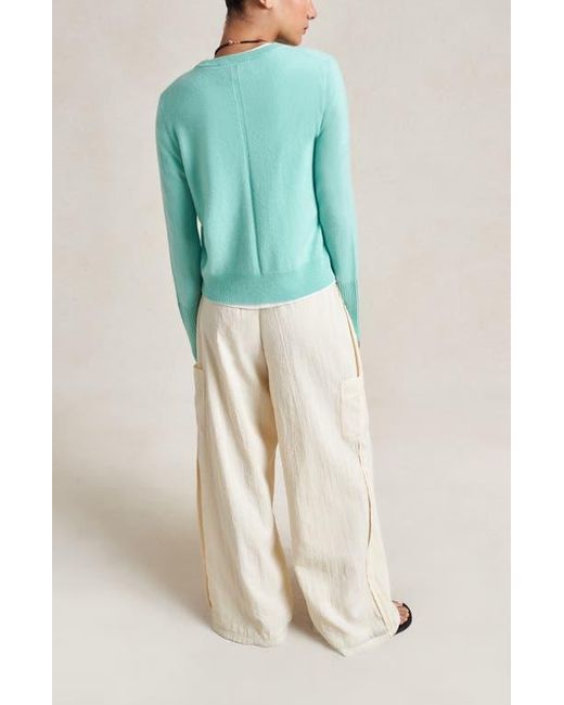 La Ligne Green Solid Lean Lines Cardigan
