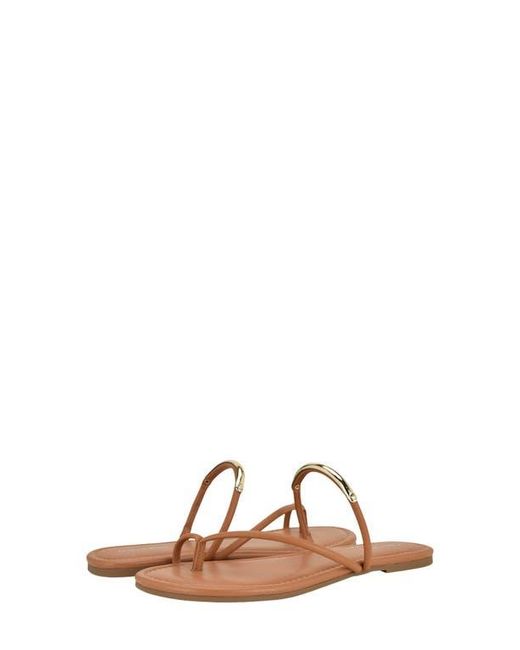 Calvin Klein Brown Bienna Toe Loop Sandal
