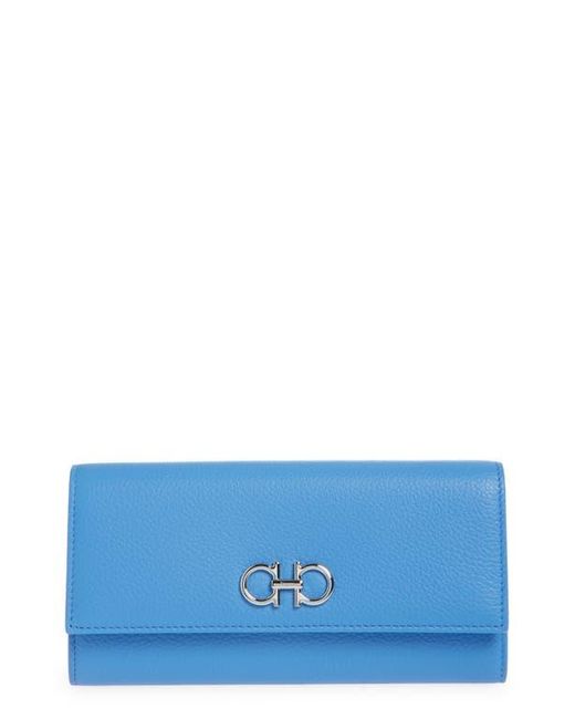 Ferragamo Double Gancio Leather Wallet On A Chain in Blue Lyst - Main Image