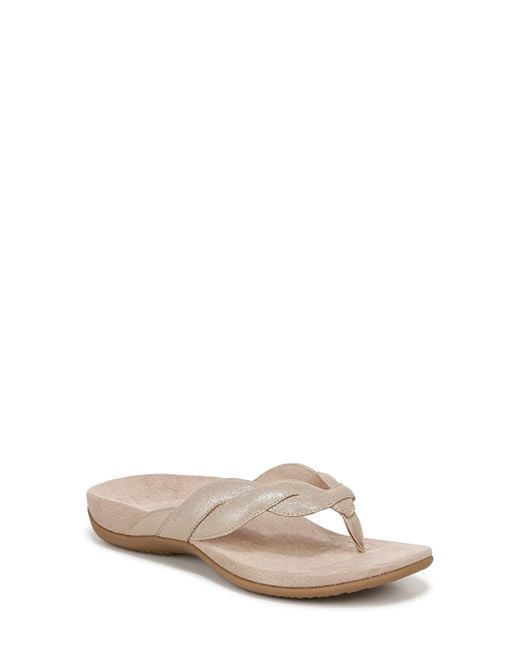 Vionic Metallic Bella Braid Flip Flop