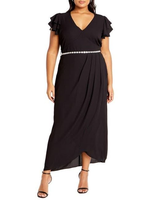 City chic faux wrap dress 2025