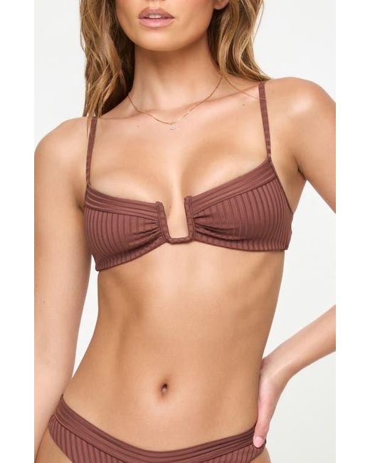 LSPACE Black Peyton Bikini Top