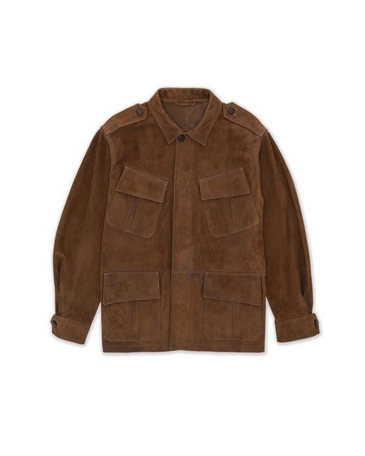 Fortela Brown Julian Jungle Suede Jacket for men