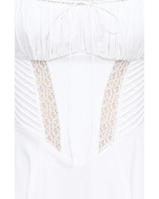 House Of Cb White Kim Midi Sundress