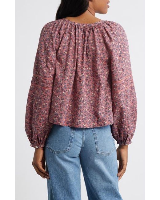 Madewell Red Puff-Sleeve A-Line Top