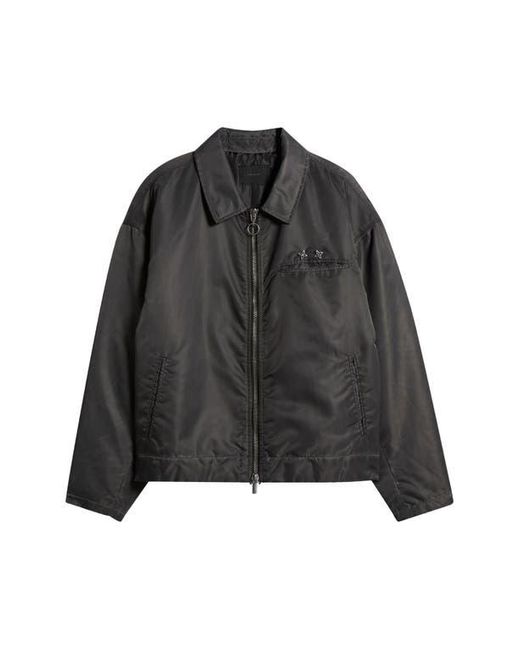 PacSun Black Washed Nylon Zip Jacket for men