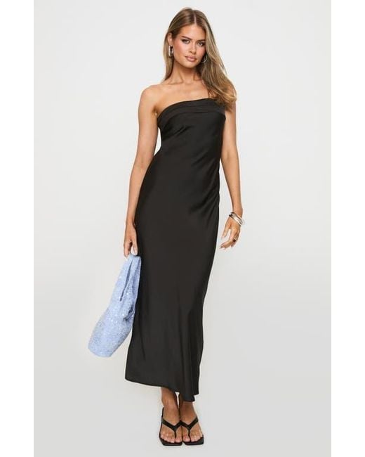 chinese dress ladies Princess Polly Women's Nourish Lace Trim Satin Cocktail Dress - Black main image 1