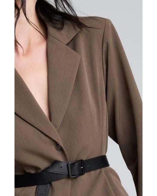 Kenneth Cole Brown Belted Jacket