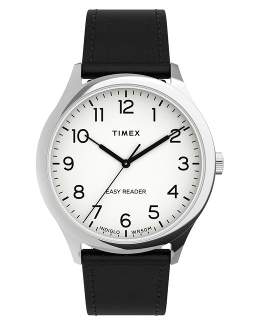 Timex Multicolor Timex Easy Reader Leather Strap Watch
