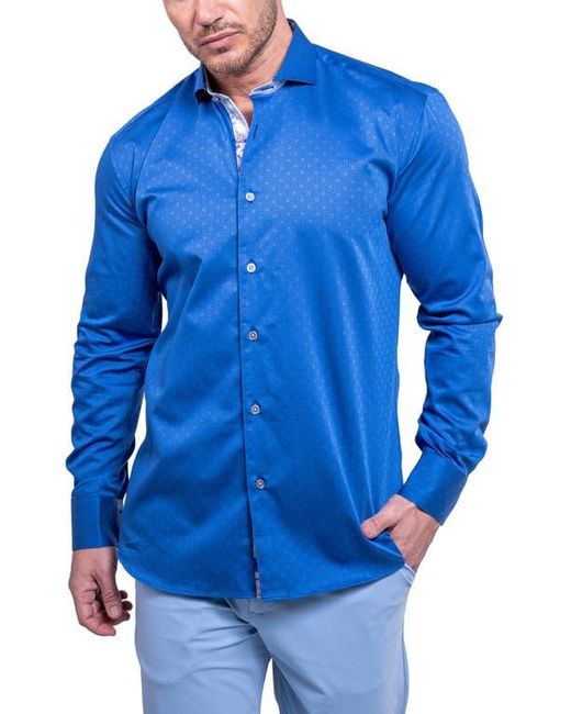 Maceoo Blue Einstein Resistance0102 Button-Up Shirt for men
