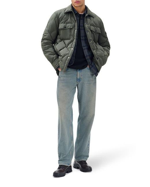 Rag & Bone Black Dane Padded Shirt Jacket for men