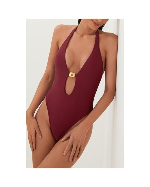ViX Red Liza Cutout One-Piece Swimsuit