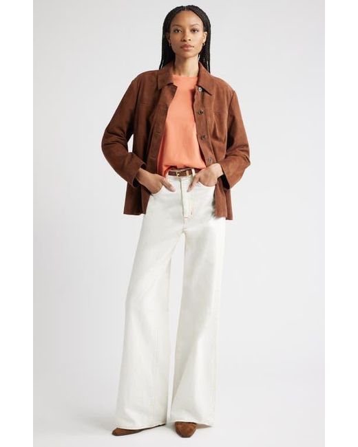 Nordstrom Orange Relaxed Fit Pima Cotton Crewneck T-Shirt