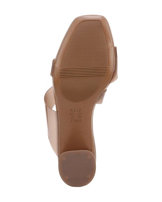 Naturalizer Brown Illuminate Block Heel Slide Sandal