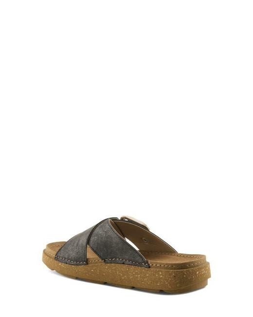 Flexus by Spring Step Black Aspa Slide Sandal
