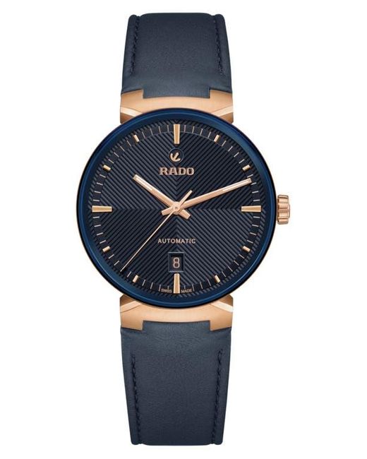Rado Blue Florence Automatic Leather Strap Watch, 39Mm