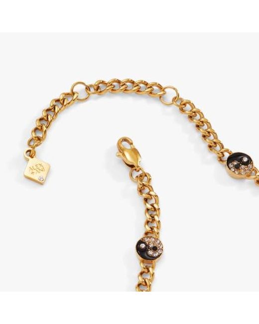 ALEX AND ANI Metallic Yin Yang Curb Chain Bracelet