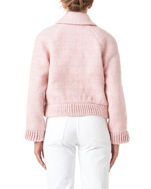 Endless Rose Pink Metallic Tweed Jacket