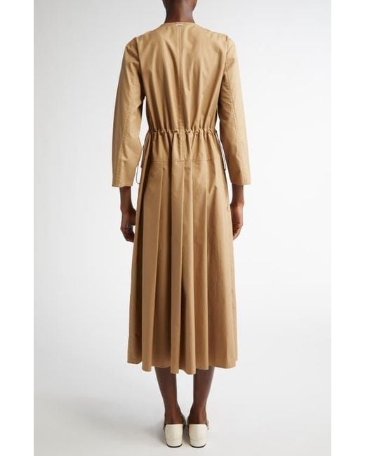 ☆’S Max Mara☆直営店買付☆お洒落Cotton Twill Dress/NORA Loose cotton twill dress, hazelnut brown | 
