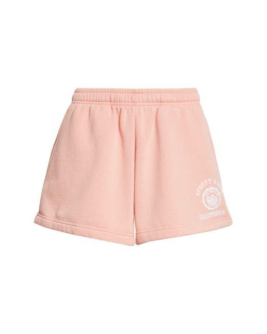 Sporty & Rich Pink California Emblem Disco Graphic Shorts