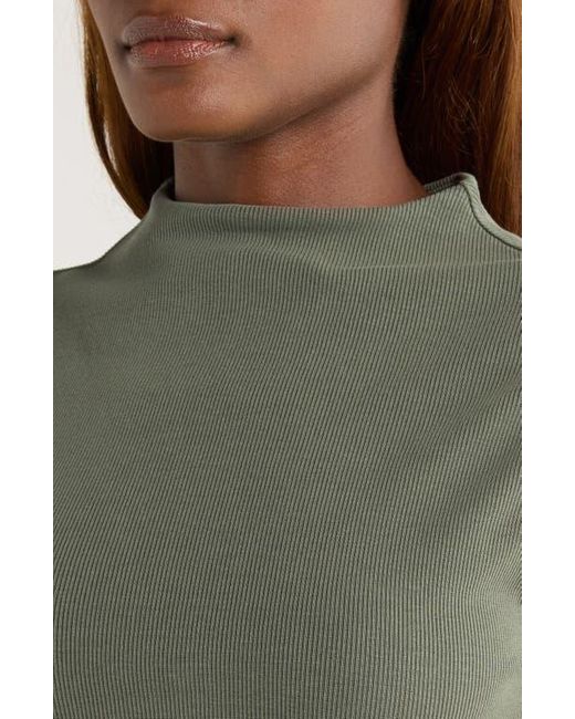 Marine Layer Green Lexi Sleeveless Mock Neck Top