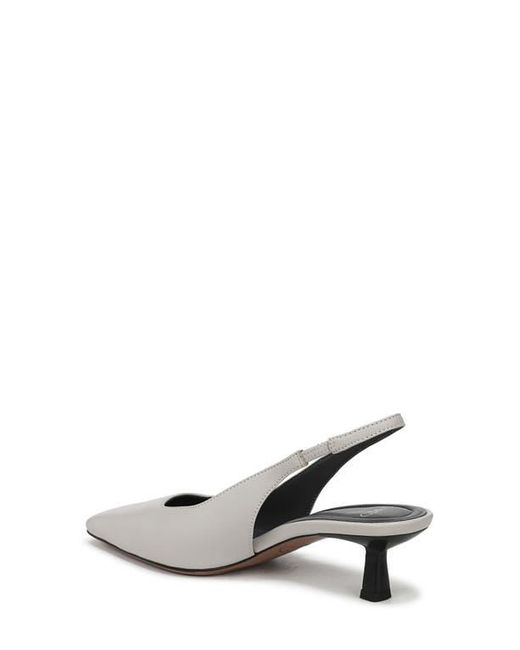 Sarto White Raven Slingback Kitten Heel Pump