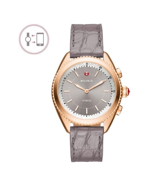 Michele Hybrid Tracker Smart Watch in Gray Lyst